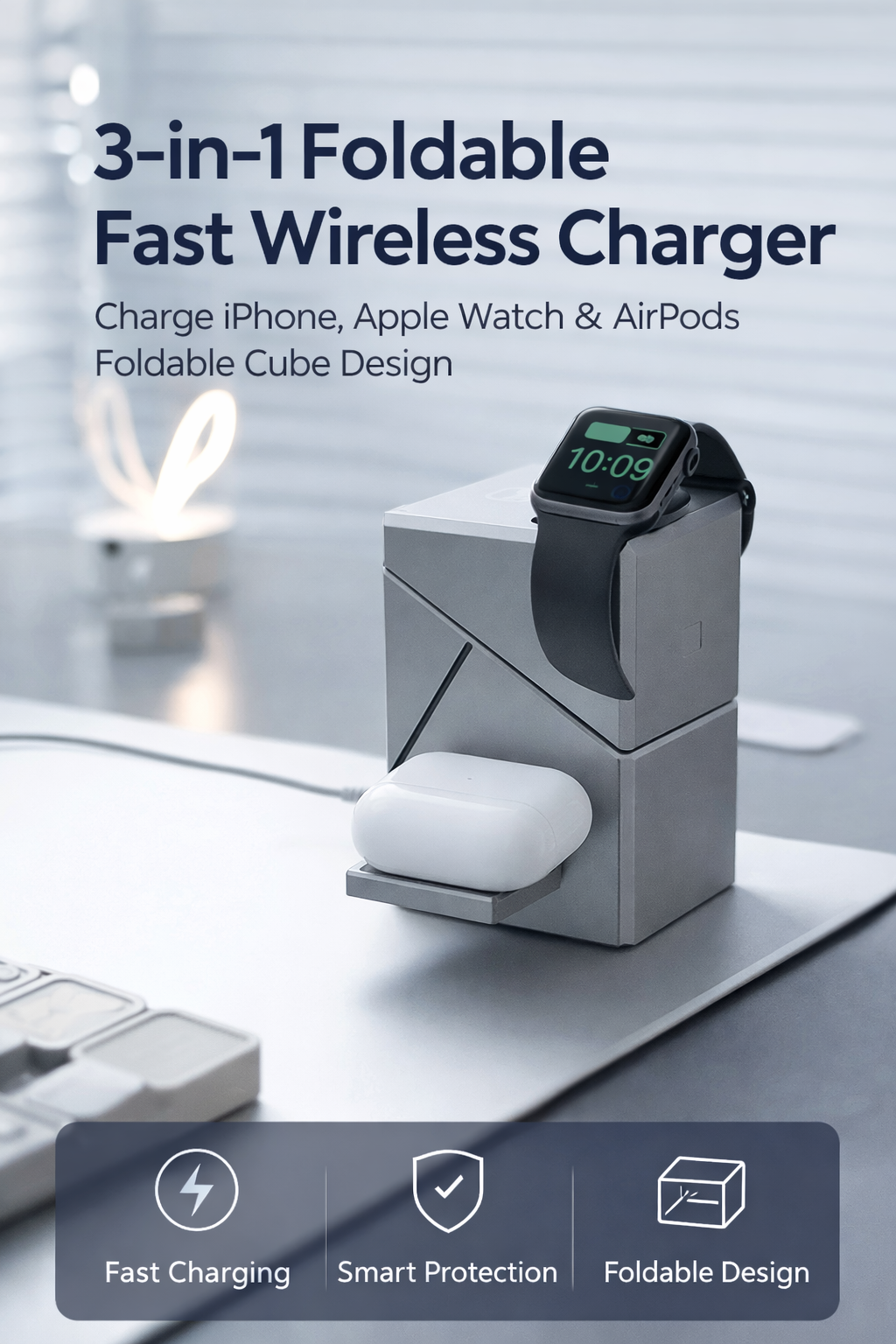3-in-1 Fast Charging Station – One Charger