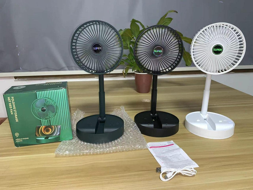 Foldable Rechargeable Mini Table Fan (Portable Cooling Fan)