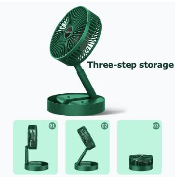 Foldable Rechargeable Mini Table Fan (Portable Cooling Fan)